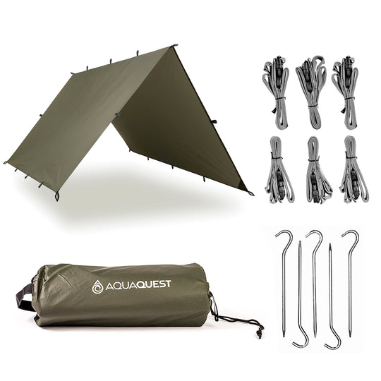 Defender Heavy-Duty Tarp Camping Tarp AquaQuest Waterproof