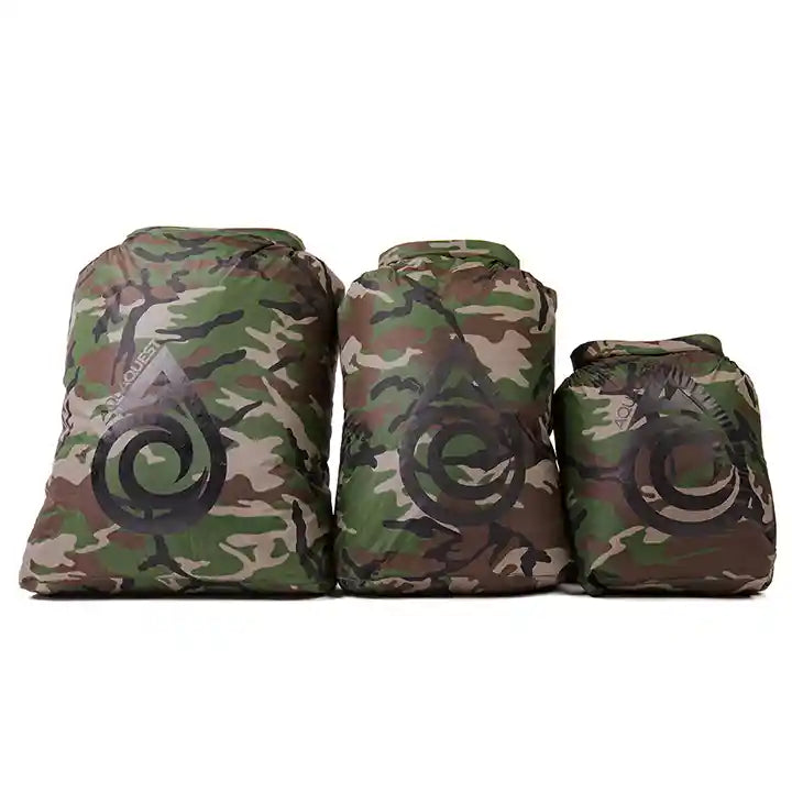 AquaQuest Riparia Waterproof Backpack 45L Dry Bag - Black, Blue, Grey & Camo