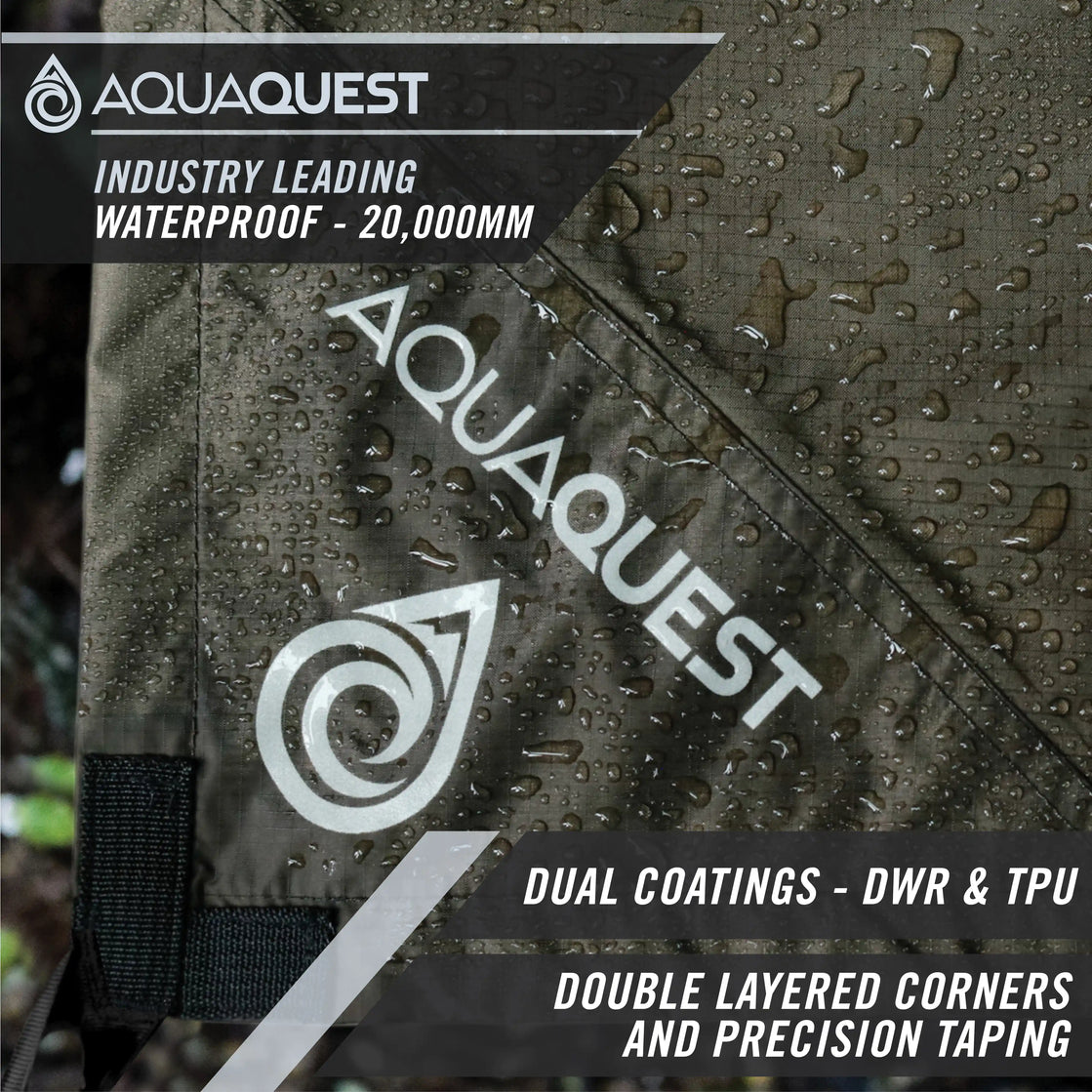 AQUAQUEST DEFENDER 4m*3m　オリーブドラブ AquaQuest Defender Heavy-Duty Waterproof Tarp