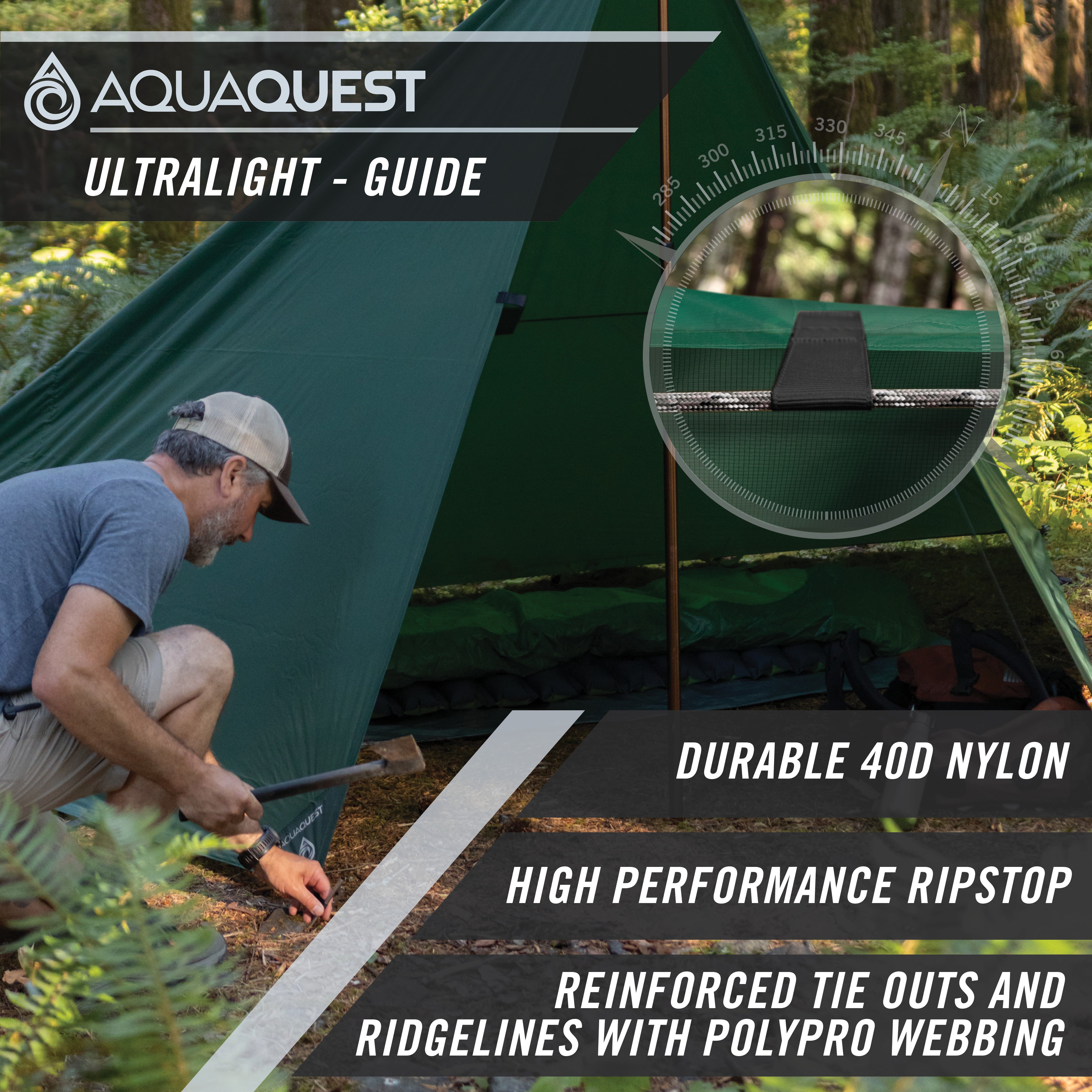 Aqua Quest X-Large Tarp オリーブドラブ AquaQuest Defender Heavy-Duty Waterproof Tarp