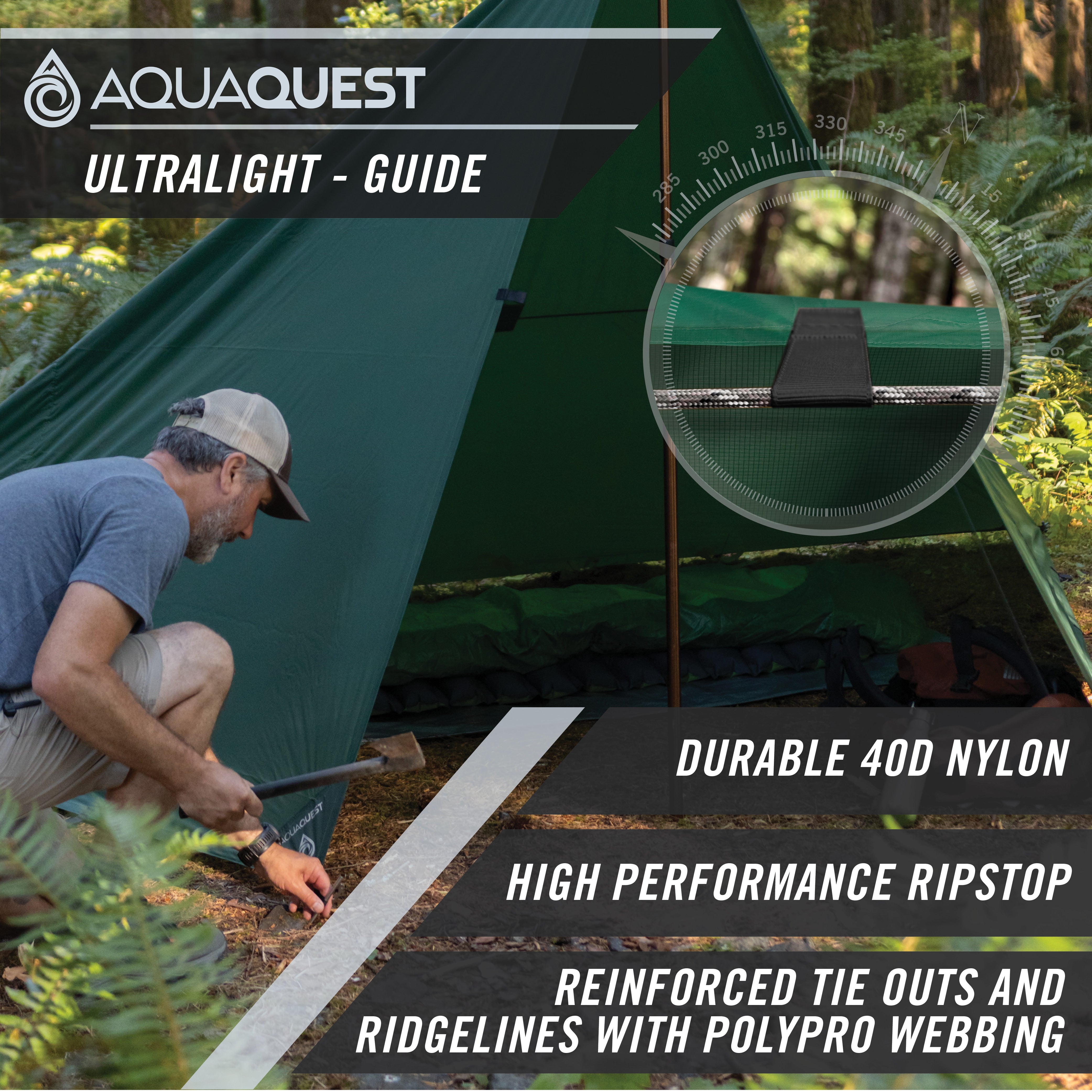 Aqua Quest X-Large Tarp オリーブドラブ AquaQuest Defender Heavy-Duty Waterproof Tarp