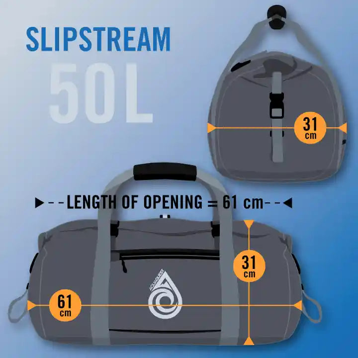 Slipstream Duffel 50L Duffel Bag   AquaQuest Waterproof